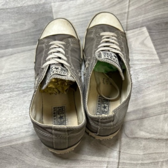 Converse Sneakers‎ Shoes Women's 8 Gray Top Canvas Lace Up Distressed Low CTAS - Picture 3 of 14